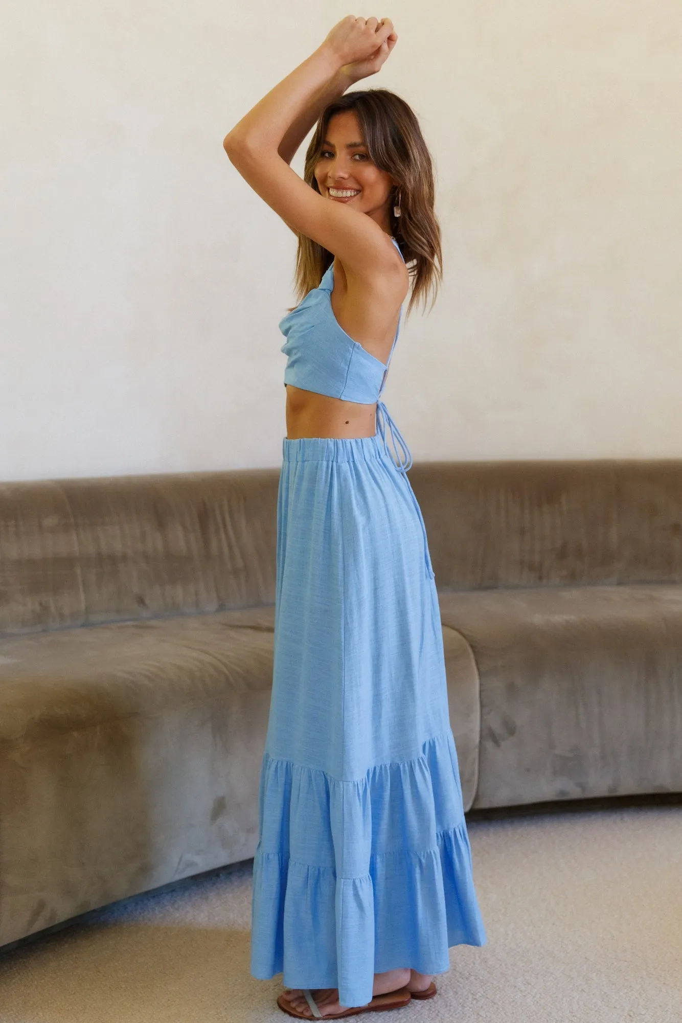 Fixed Focus Maxi Skirt Blue sold by Fortunate One product image thumbnail 5