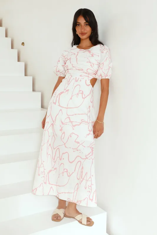 On The Move Maxi Dress Pink sold by Fortunate One