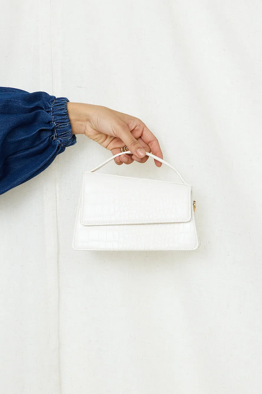 BILLINI Azro Handle Bag Bone Croc sold by Fortunate One product image thumbnail 2