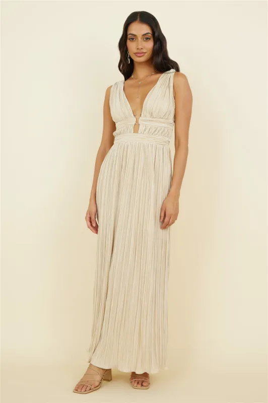 Jupiter Calling Maxi Dress Beige sold by Fortunate One