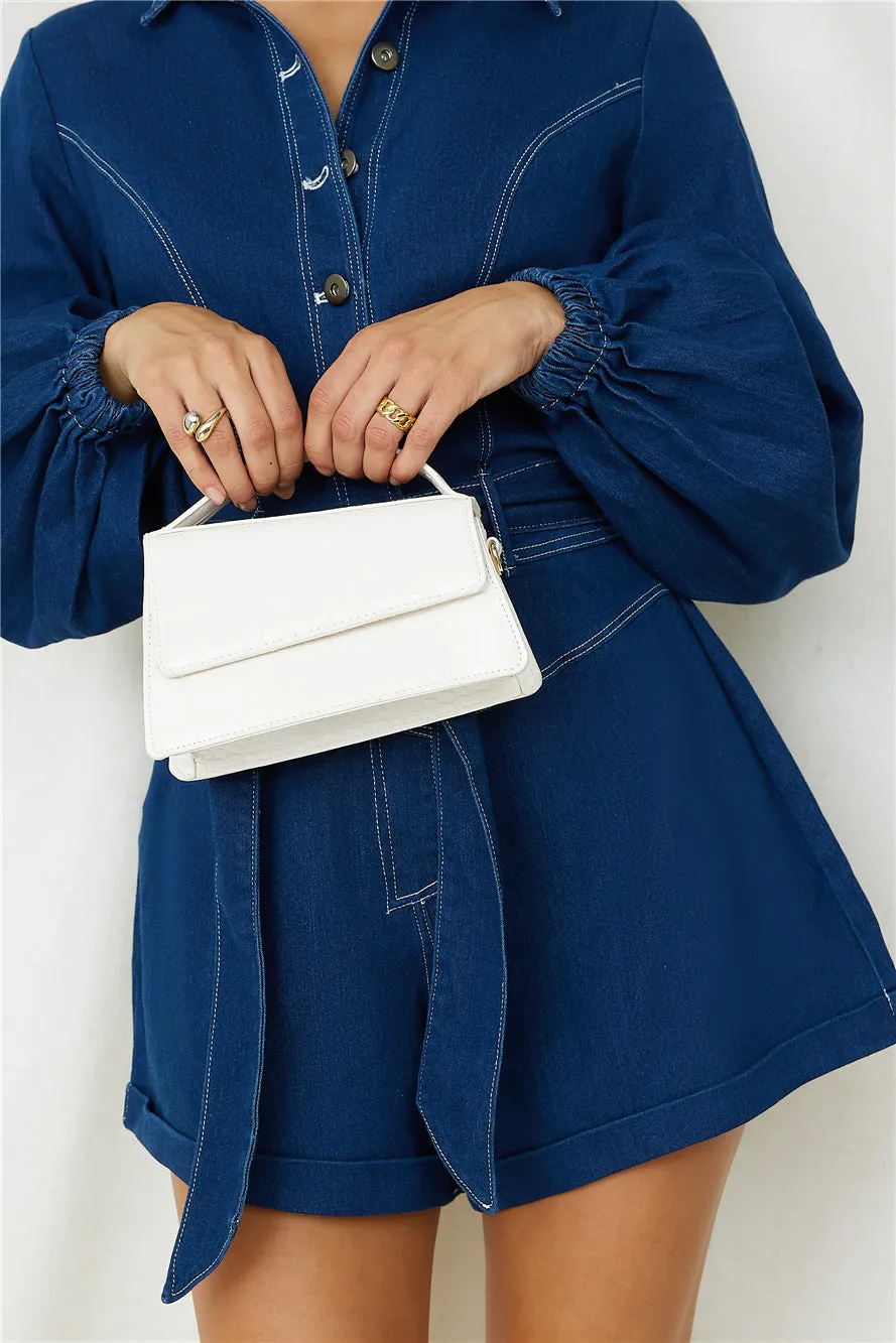 BILLINI Azro Handle Bag Bone Croc sold by Fortunate One