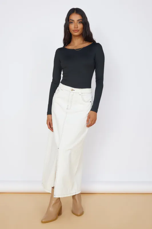 Destined Paths Maxi Skirt White sold by Fortunate One