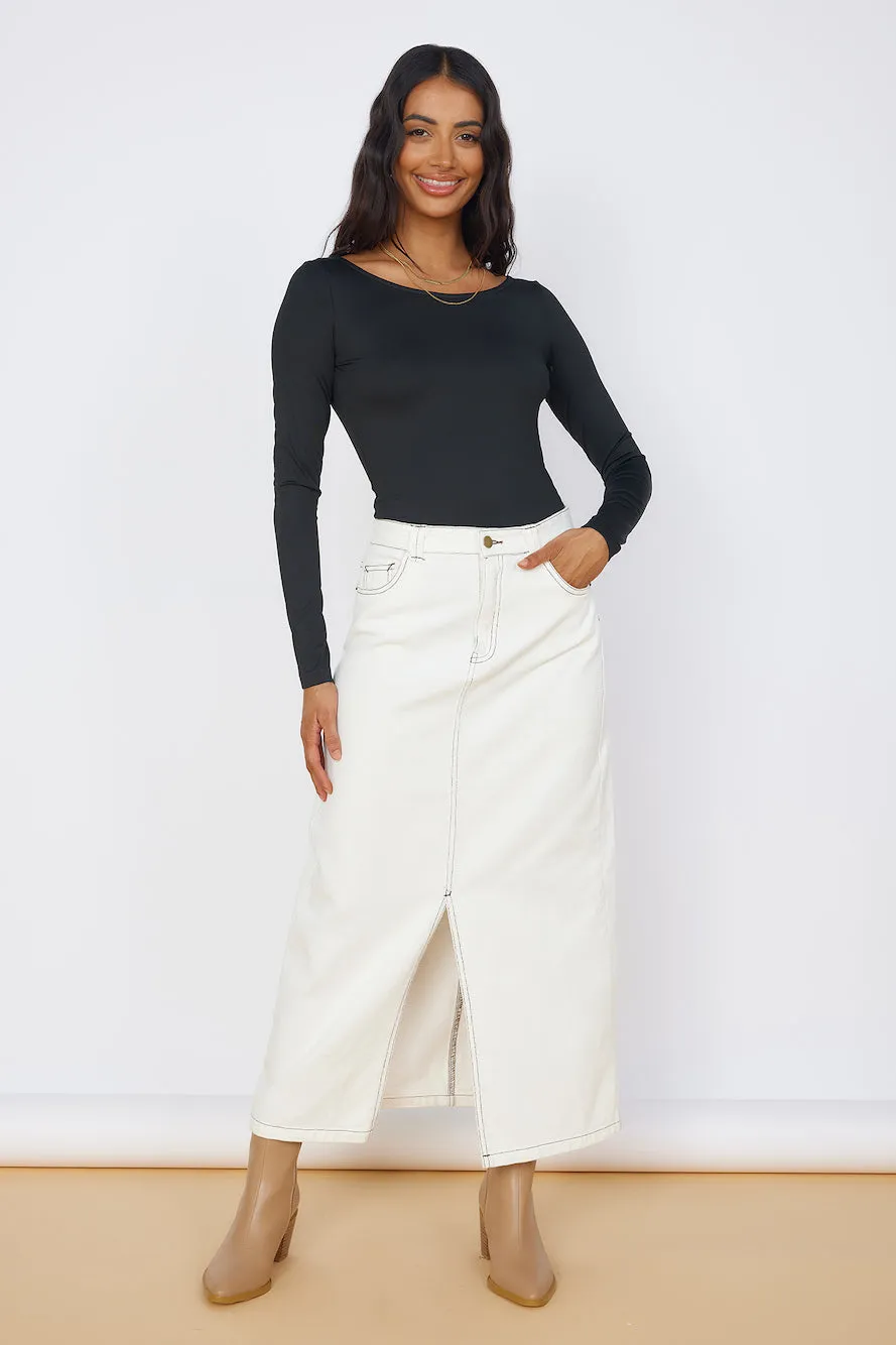 Destined Paths Maxi Skirt White sold by Fortunate One product image thumbnail 2