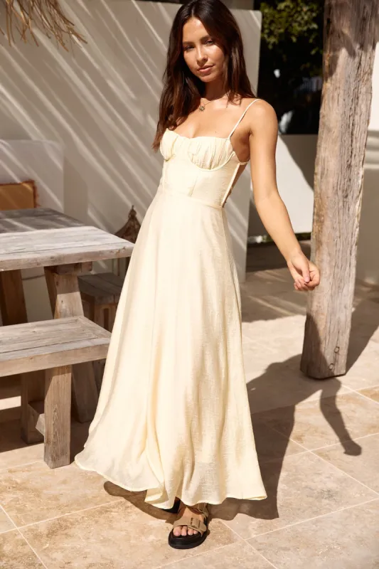 Best Dressed Maxi Dress Yellow sold by Fortunate One