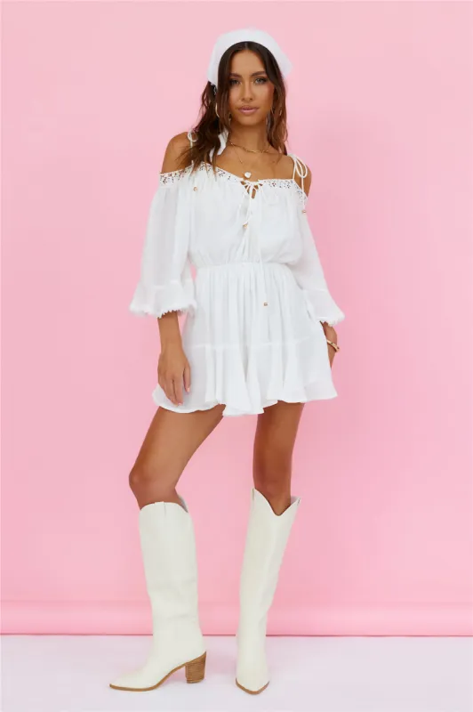 Floating Above Romper White sold by Fortunate One