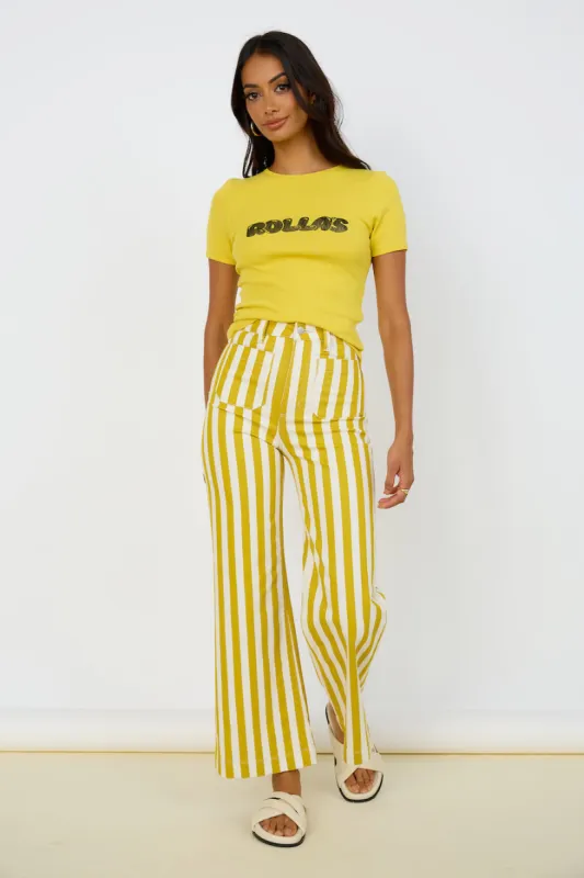 ROLLA's Sailor Jean Florence Stripe Gold sold by Fortunate One