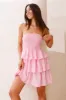 Sunset Dreams Strapless Mini Dress Pink sold by Fortunate One