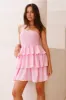 Sunset Dreams Strapless Mini Dress Pink sold by Fortunate One