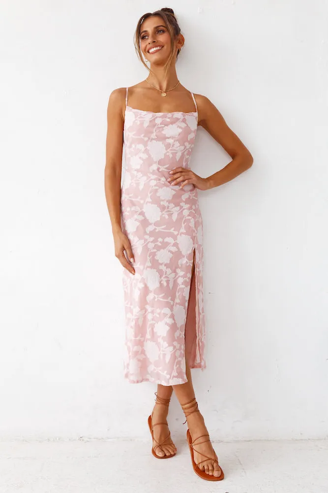 Saved For Later Midi Dress Pink sold by Fortunate One product image thumbnail 5