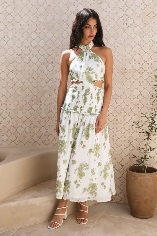 Sweet As Honey Maxi Dress Green sold by Fortunate One