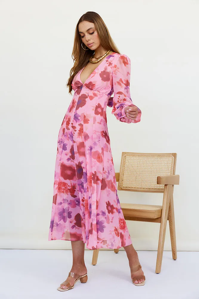 Deep Breath Maxi Dress Pink sold by Fortunate One product image thumbnail 3