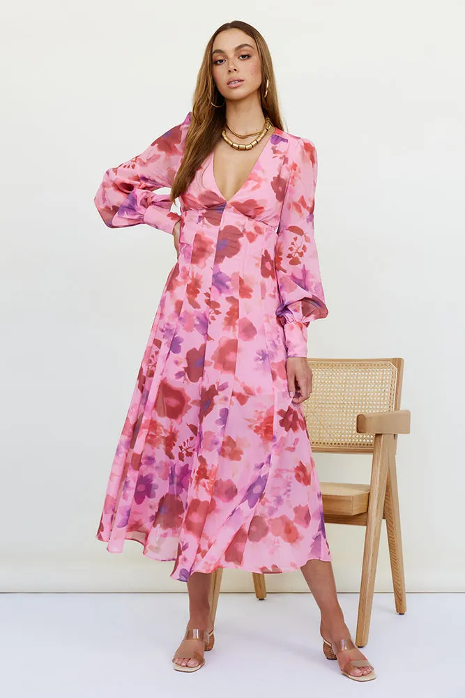 Deep Breath Maxi Dress Pink sold by Fortunate One