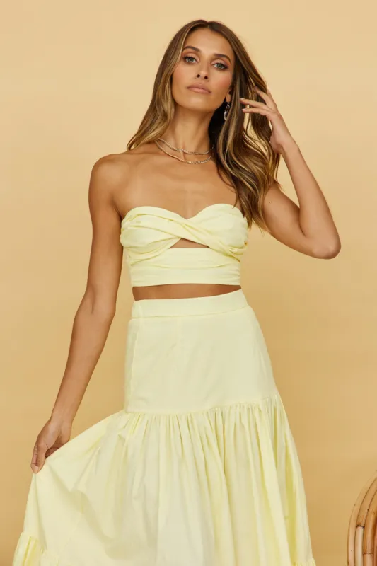 RUNAWAY THE LABEL Ayla Top Lemon sold by Fortunate One