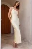 Juliette One Shoulder Satin Maxi Dress Yellow sold by Fortunate One