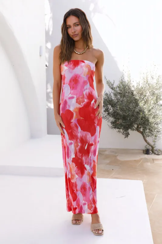 Moonlight Bloom Midi Dress Pink sold by Fortunate One