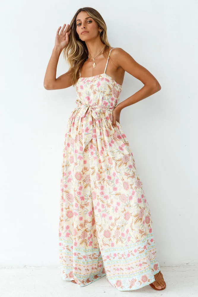 Lonely Stroll Through Venice Jumpsuit Pink sold by Fortunate One product image thumbnail 4