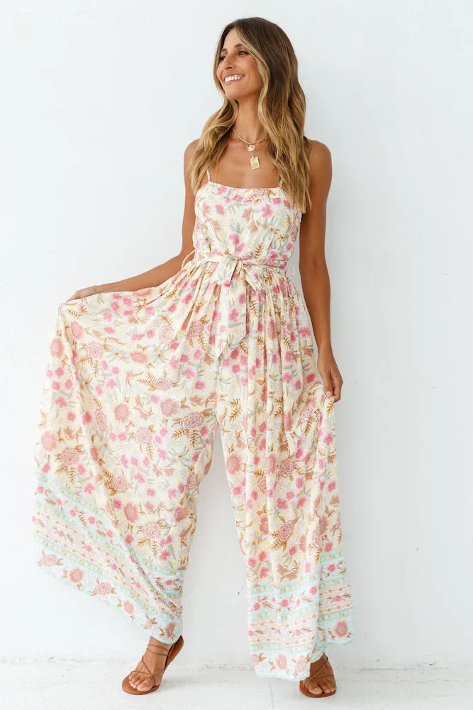 Lonely Stroll Through Venice Jumpsuit Pink sold by Fortunate One