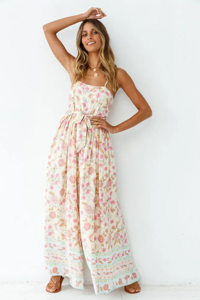 Lonely Stroll Through Venice Jumpsuit Pink sold by Fortunate One product image thumbnail 5