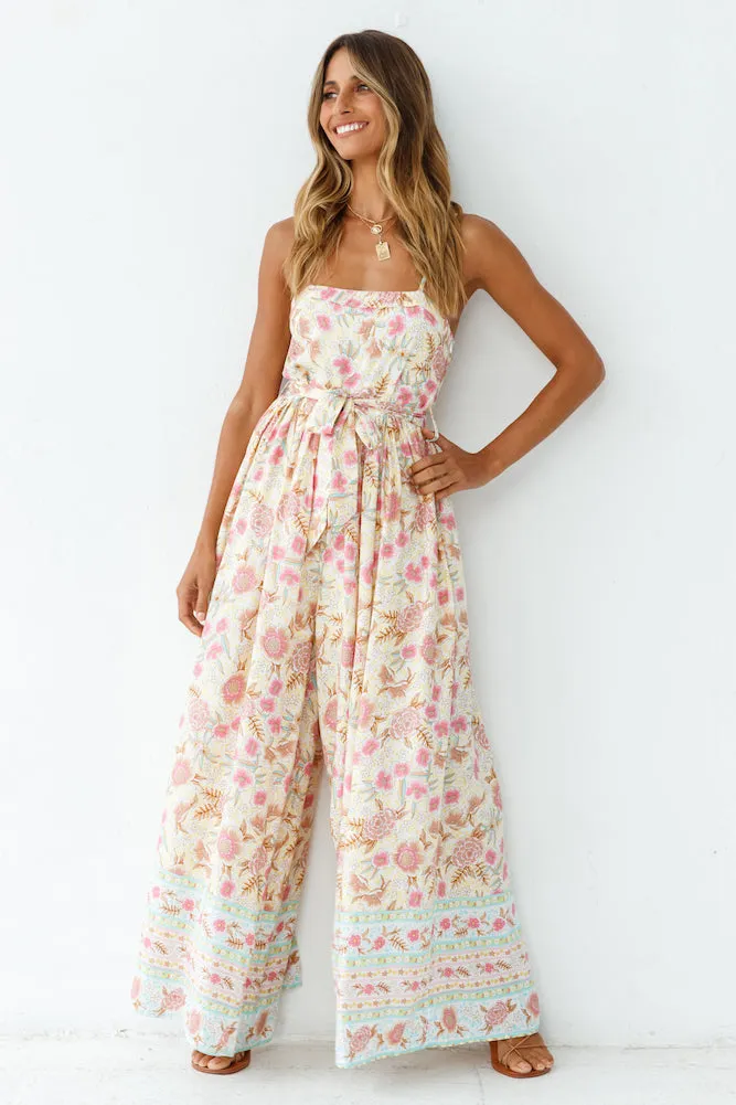 Lonely Stroll Through Venice Jumpsuit Pink sold by Fortunate One product image thumbnail 3