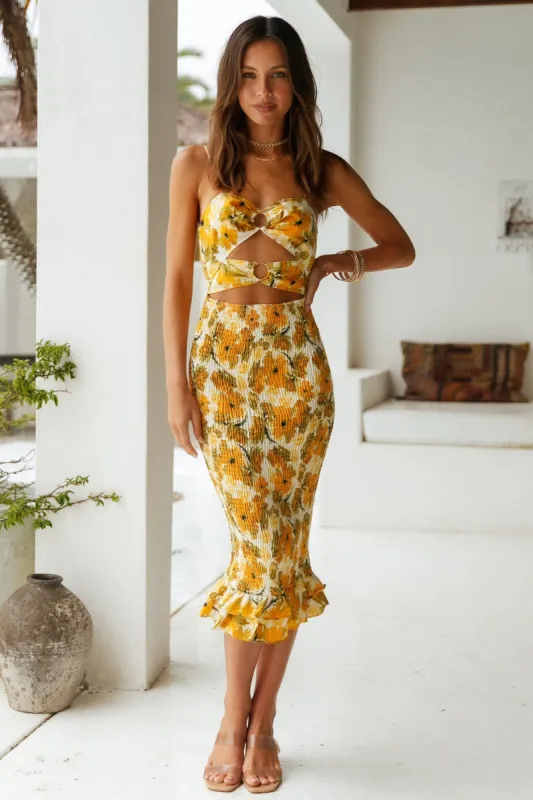 Espresso Drip Midi Dress sold by Fortunate One