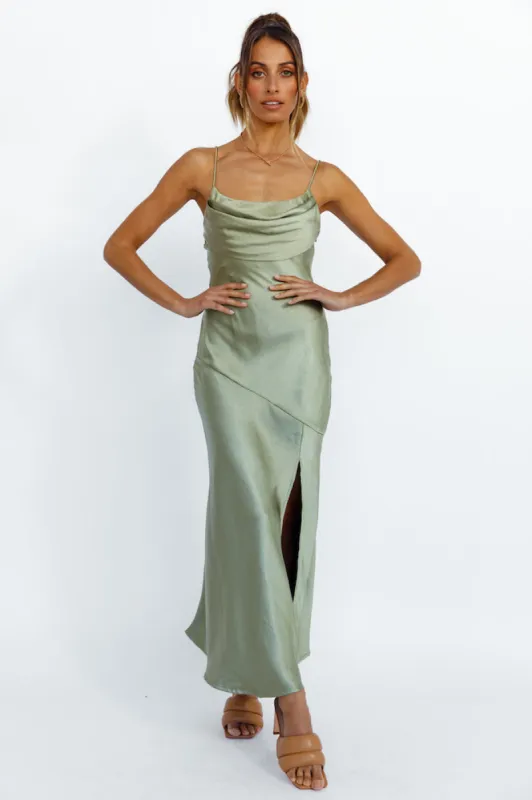 Forever Mine Maxi Dress Olive sold by Fortunate One