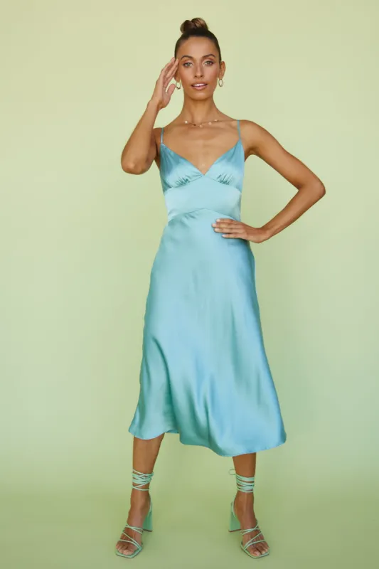 Voice In My Heart Midi Dress Sage sold by Fortunate One