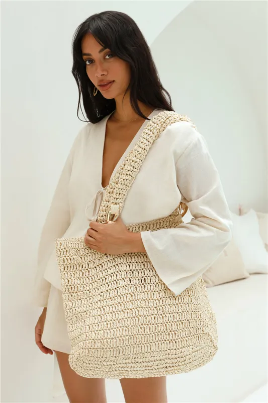 BILLINI Ocean Tote Bag Natural Raffia sold by Fortunate One