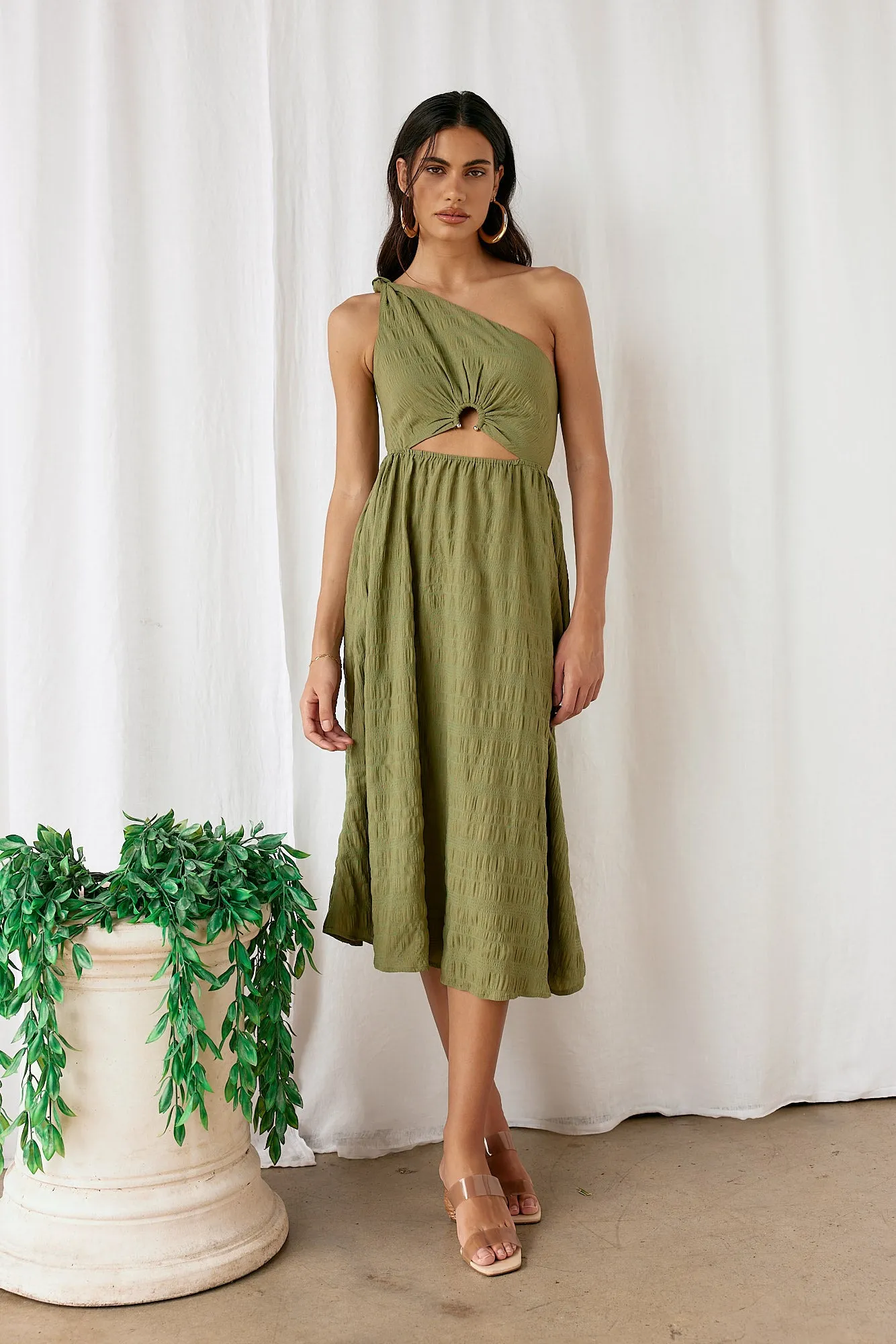 Dive In Maxi Dress Green sold by Fortunate One