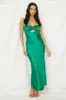 Laced With Gold Maxi Dress Green sold by Fortunate One