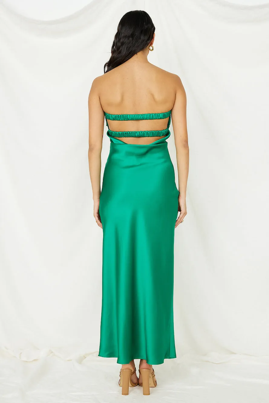 Laced With Gold Maxi Dress Green sold by Fortunate One product image thumbnail 5