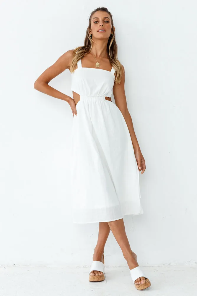 Alina Midi Dress White sold by Fortunate One