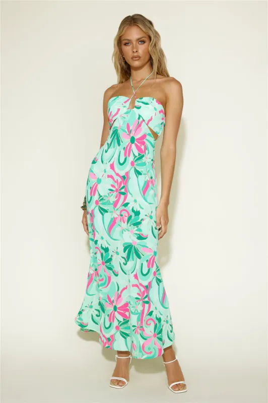 Summer Getaway Maxi Dress Green sold by Fortunate One