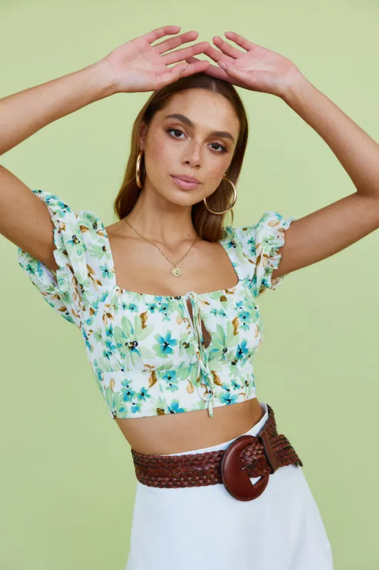 Sweetpea Crop Top Green sold by Fortunate One