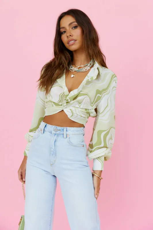 Hazel Eyes Shirt Green sold by Fortunate One