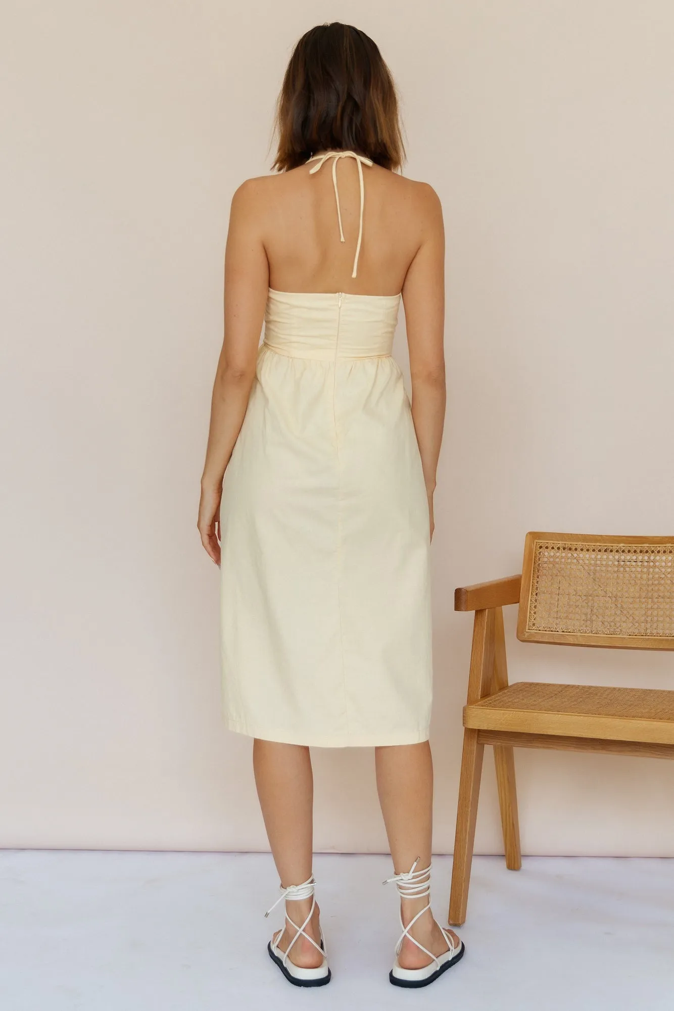 Sunny Sounds Midi Dress Yellow sold by Fortunate One product image thumbnail 5