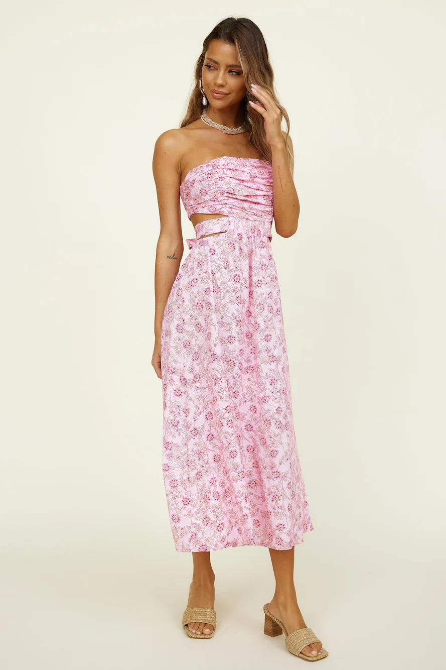 Forever Dreaming Maxi Dress Pink sold by Fortunate One