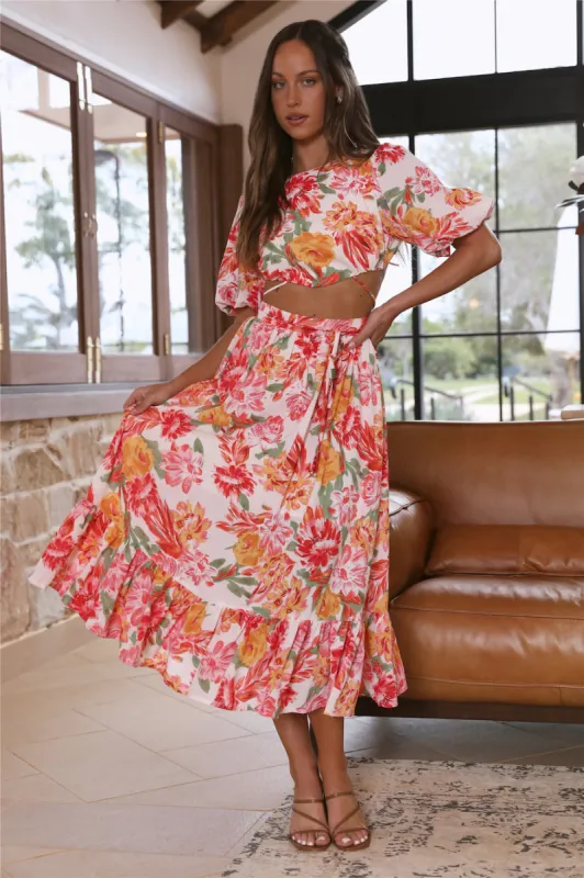 Morning Messages Midi Skirt Floral sold by Fortunate One