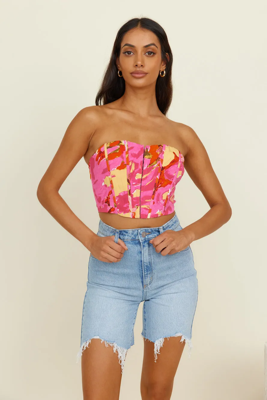 Glowing Sun Crop Top Pink sold by Fortunate One product image thumbnail 4