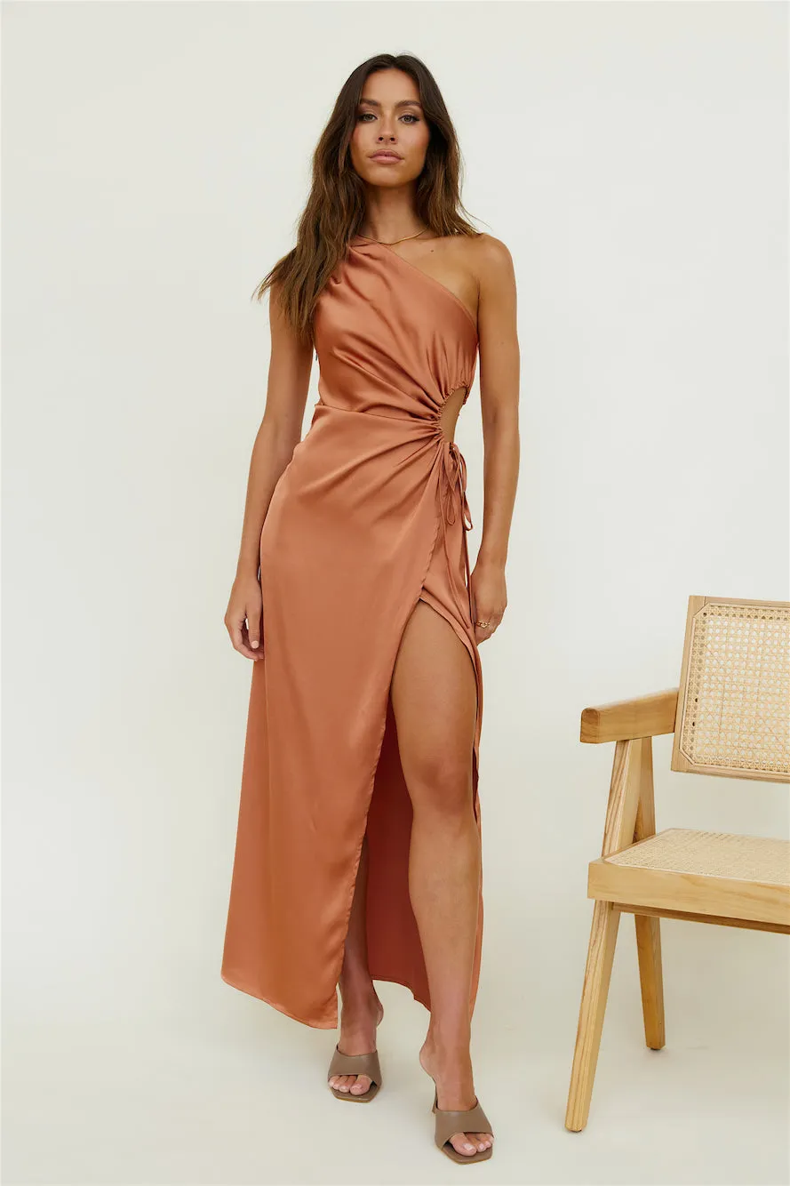 Althea Maxi Dress Brown sold by Fortunate One