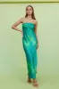 Fresh Bloom Maxi Dress Green sold by Fortunate One