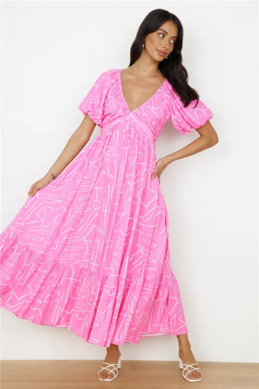 Daydreamer Maxi Dress in Pink sold by Fortunate One
