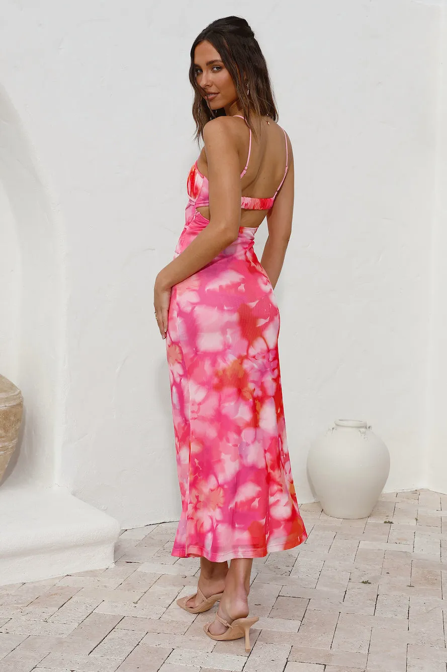 Catching Feelings Maxi Dress Pink sold by Fortunate One product image thumbnail 3