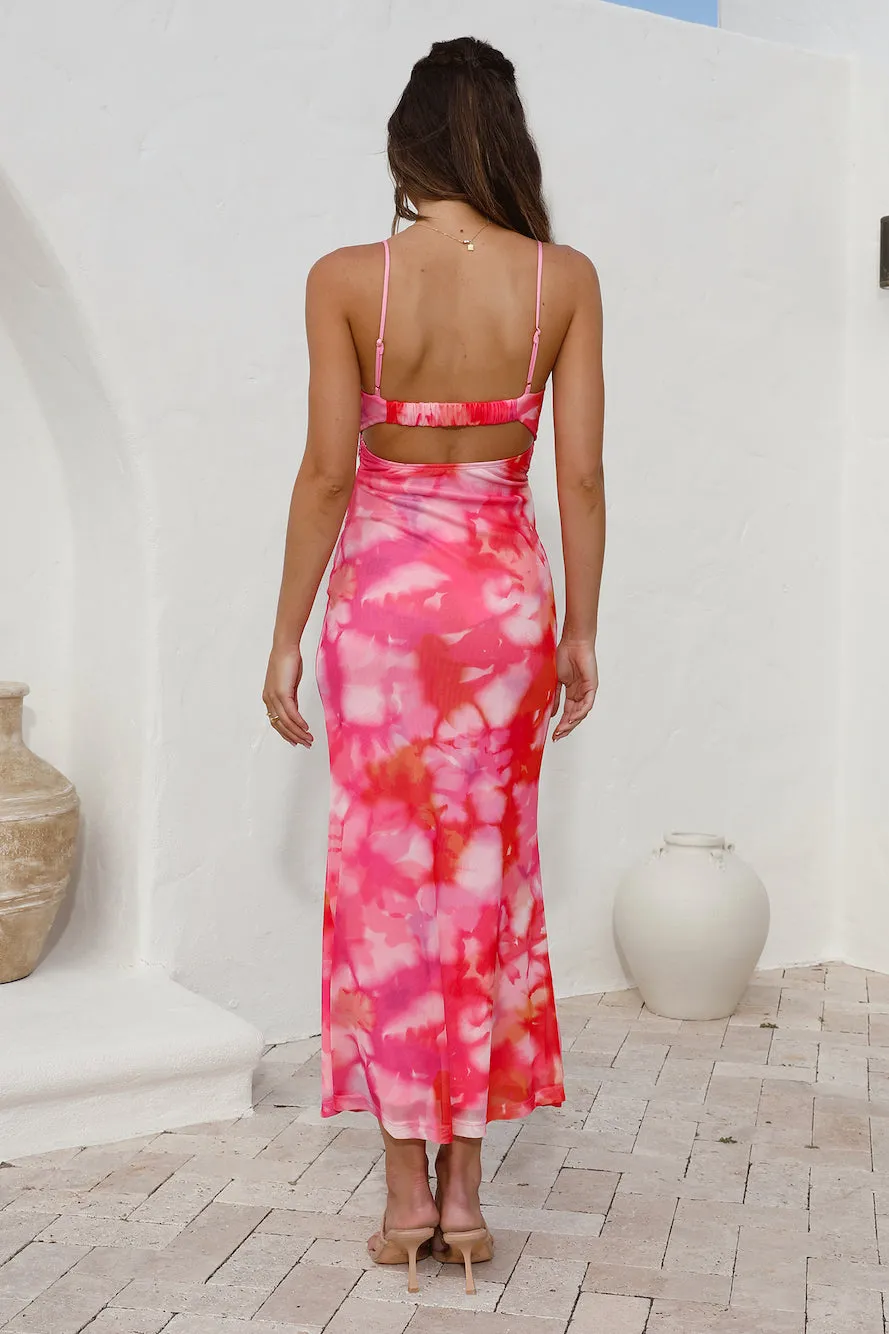 Catching Feelings Maxi Dress Pink sold by Fortunate One product image thumbnail 4