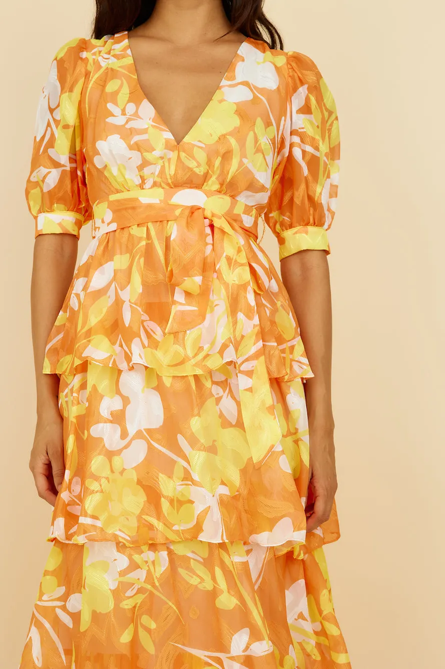 Inflorescence Maxi Dress Yellow sold by Fortunate One product image thumbnail 3