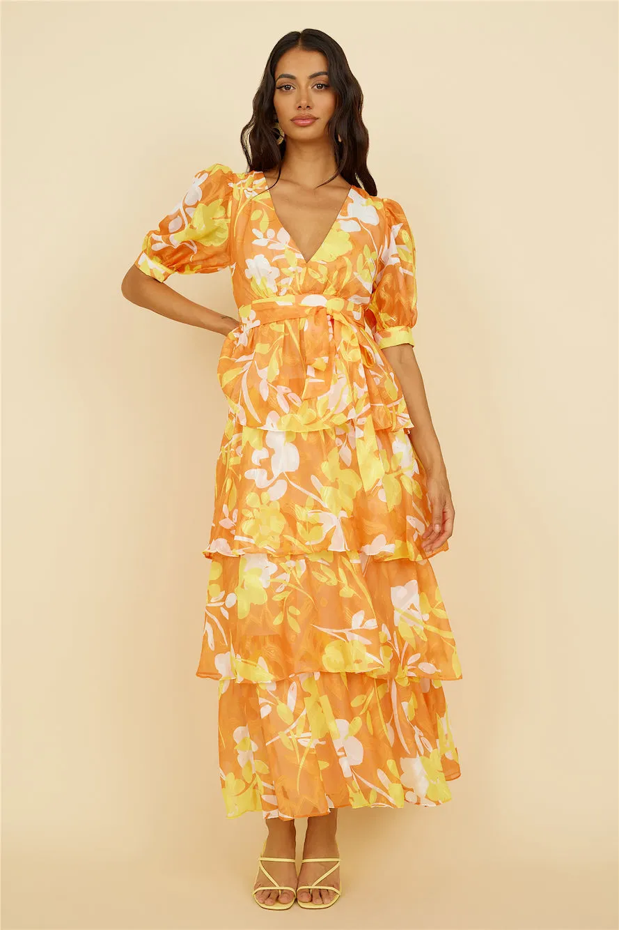 Inflorescence Maxi Dress Yellow sold by Fortunate One product image thumbnail 4