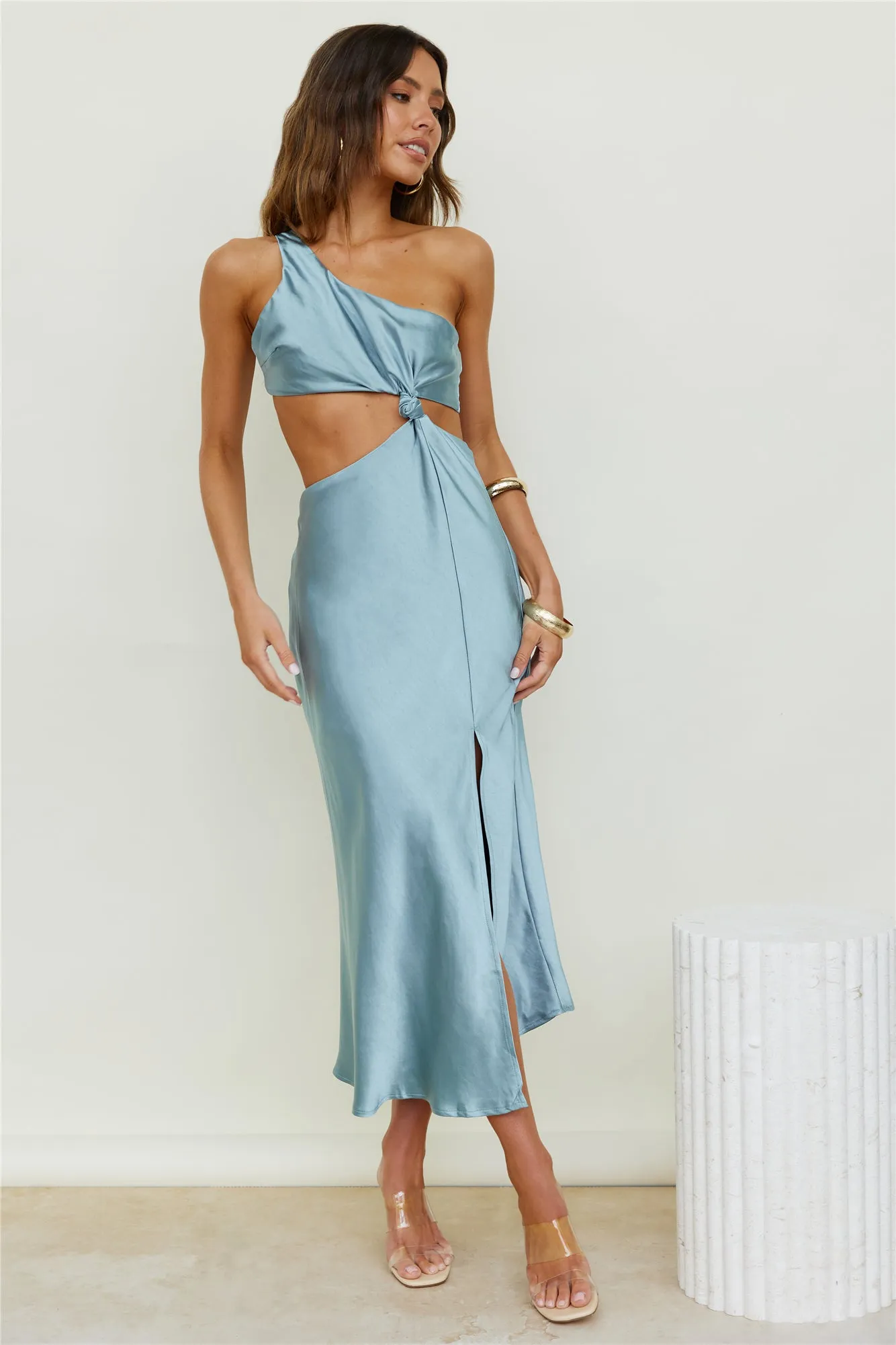 Evening Stars Midi Dress Light Blue sold by Fortunate One product image thumbnail 3