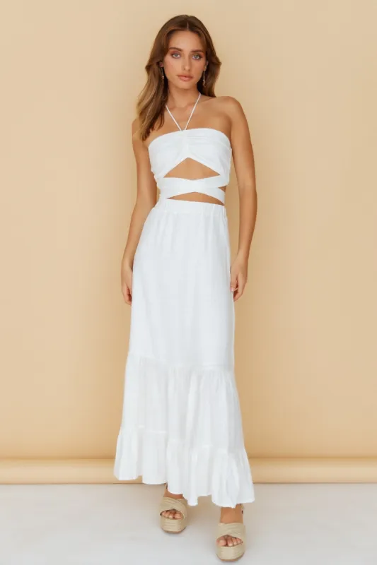 Make It Simple Maxi Skirt White sold by Fortunate One