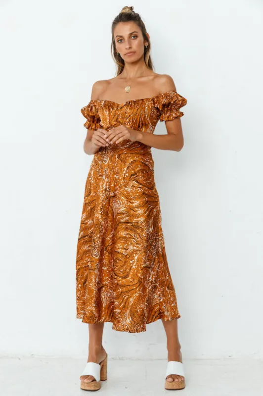 Through The Sand Maxi Dress Rust sold by Fortunate One