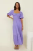 CHARLIE HOLIDAY Elena Midi Dress Pink Blue Gingham sold by Fortunate One