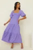 CHARLIE HOLIDAY Elena Midi Dress Pink Blue Gingham sold by Fortunate One